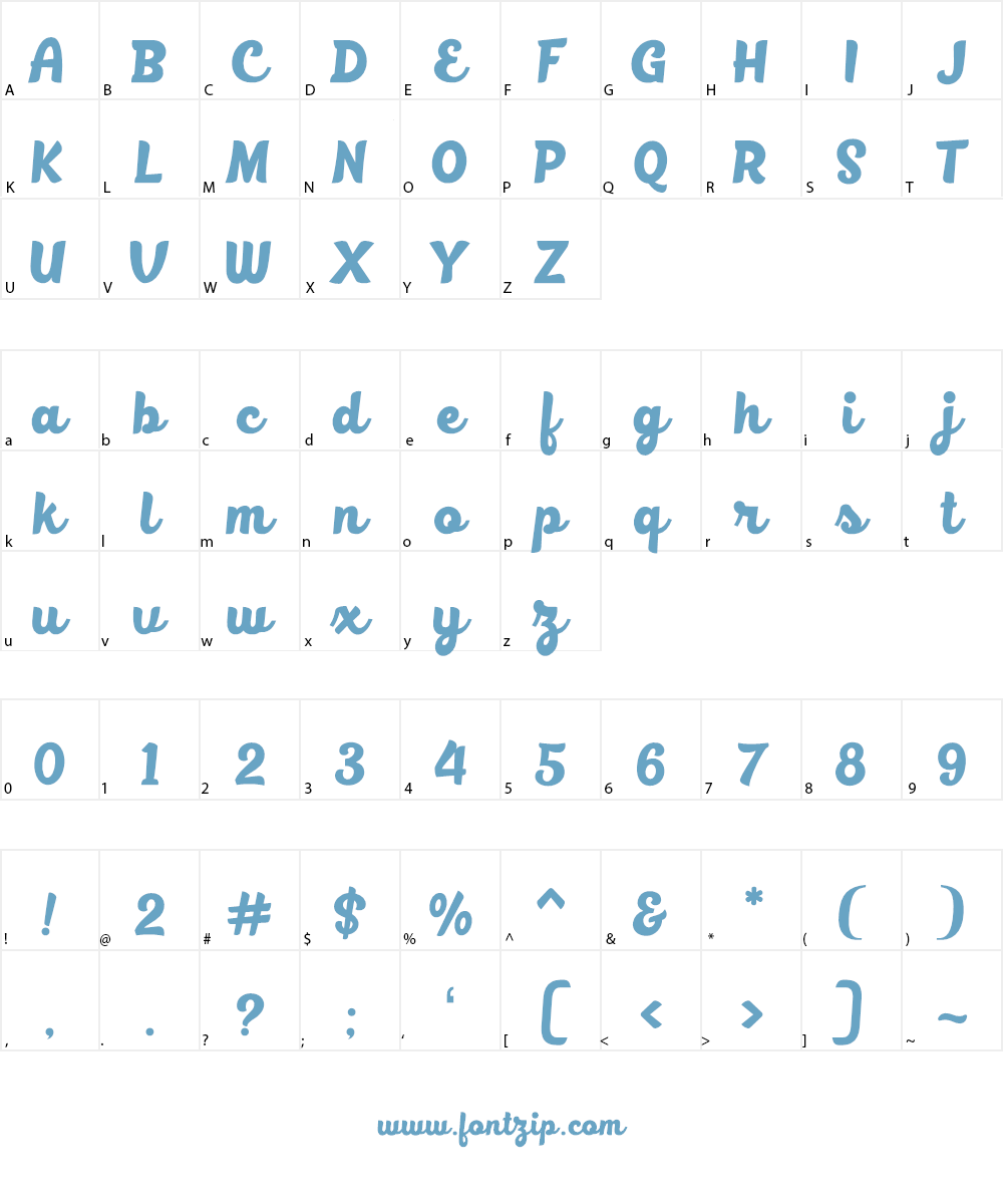 BlackFat Font Character